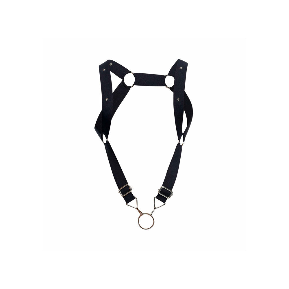 Male Basics Dngeon Straight Back Harness With Cockring